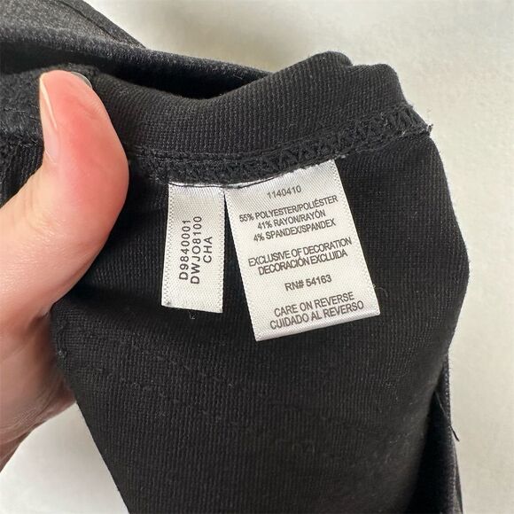 DKNY Jeans Leggings Women's XL Faux Leather Pockets Stretchy Fabric - Picture 9 of 11